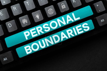 Photo for Inspiration showing sign Personal Boundaries, Business approach something that indicates limit or extent in interaction with personality - Royalty Free Image