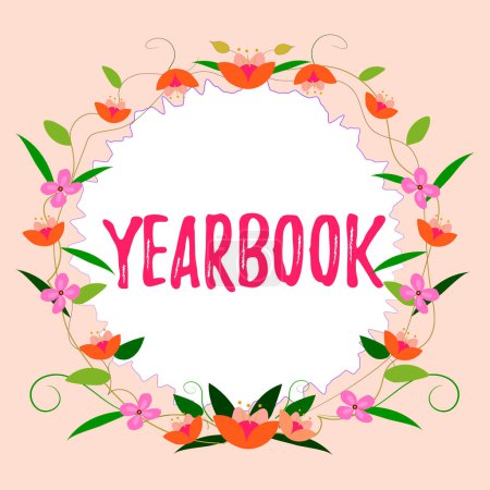 Photo for Handwriting text Yearbook, Word Written on publication compiled by graduating class as a record of the years activities - Royalty Free Image