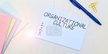 Téléchargez les photos : Affichage conceptuel Culture organisationnelle, concept d'entreprise étude de la façon dont les gens interagissent au sein des groupes - en image libre de droit