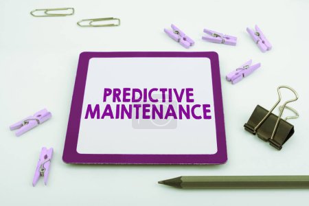 Photo for Conceptual display Predictive Maintenance, Word for Predict when Equipment Failure condition might occur - Royalty Free Image