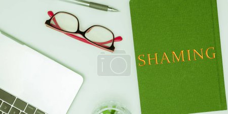 Photo for Text sign showing Shaming, Conceptual photo subjecting someone to disgrace, humiliation, or disrepute by public exposure - Royalty Free Image