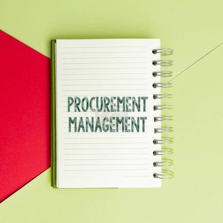 Photo for Inspiration showing sign Procurement Management, Word Written on buying Goods and Services from External Sources - Royalty Free Image