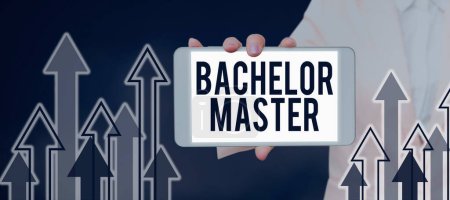 Photo for Conceptual display Bachelor Master, Internet Concept An advanced degree completed after bachelors degree - Royalty Free Image