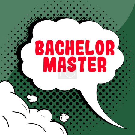 Photo for Handwriting text Bachelor Master, Business concept An advanced degree completed after bachelors degree - Royalty Free Image
