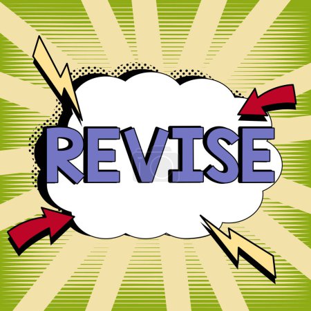 Photo for Inspiration showing sign Revise, Internet Concept survey over whole subject or division it Summary of something - Royalty Free Image