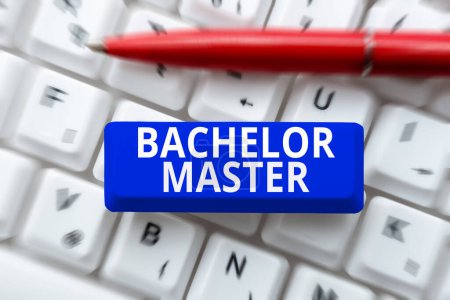 Photo for Conceptual display Bachelor Master, Business overview An advanced degree completed after bachelors degree - Royalty Free Image