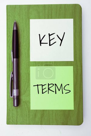 Photo for Text showing inspiration Key Terms, Business idea Words that can help a person in searching information they need - Royalty Free Image