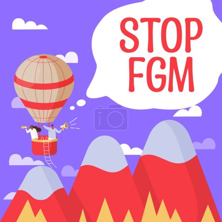 Téléchargez les photos : Écriture de texte Stop Fgm, Photo conceptuelle Mettre fin à la coupe génitale féminine et à la circoncision féminine - en image libre de droit