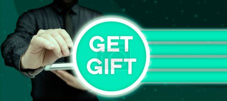 Foto de Texto de pie de foto presentando Get Gift, escaparate de negocios algo que usted da sin recibir nada a cambio - Imagen libre de derechos