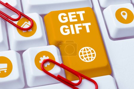 Foto de Texto que muestra inspiración Get Gift, Concept significa algo que das sin recibir nada a cambio - Imagen libre de derechos