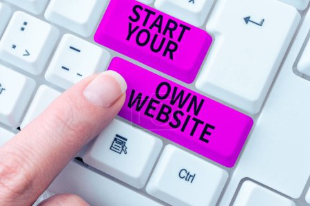 Foto de Text caption presenting Start Your Own Website, Word for serve as Extension of a Business Card a Personal Site - Imagen libre de derechos