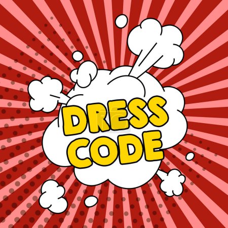 Photo for Conceptual caption Dress Code, Internet Concept an accepted way of dressing for a particular occasion or group - Royalty Free Image