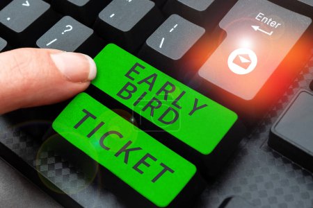 Photo for Inspiration showing sign Early Bird Ticket, Conceptual photo Buying a ticket before it go out for sale in regular price - Royalty Free Image