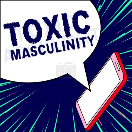 Téléchargez les photos : Conceptual display Toxic Masculinity, Concept meaning describes narrow repressive type of ideas about the male gender role - en image libre de droit