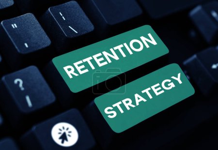 Conceptual caption Retention Strategy, Business idea activities to reduce employee turnover and attrition