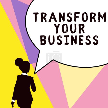 Foto de Leyenda conceptual Transforme su negocio, Idea de negocio Modificar la energía sobre innovación y crecimiento sostenible - Imagen libre de derechos