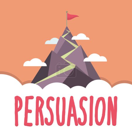 Foto de Handwriting text Persuasion, Word Written on the action or fact of persuading someone or of being persuaded to do - Imagen libre de derechos