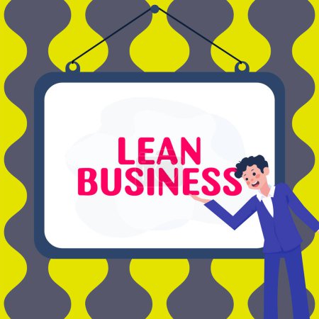 Photo for Inspiration showing sign Lean Business, Internet Concept improvement of waste minimization without sacrificing productivity - Royalty Free Image