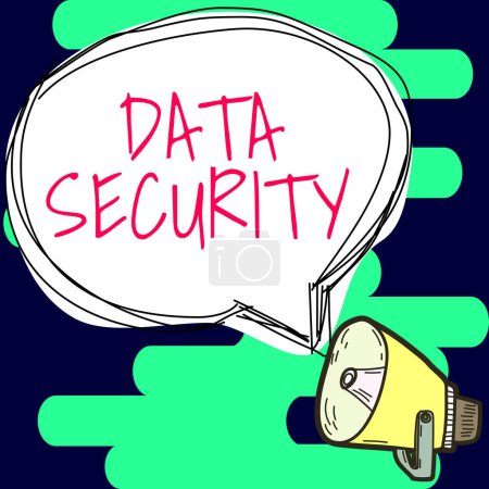 Téléchargez les photos : Text caption presenting Data Security, Concept meaning Confidentiality Disk Encryption Backups Password Shielding - en image libre de droit