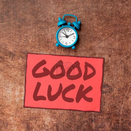 Photo for Text caption presenting Good Luck, Business idea A positive fortune or a happy outcome that a person can have - Royalty Free Image