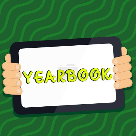 Photo for Inspiration showing sign Yearbook, Concept meaning publication compiled by graduating class as a record of the years activities - Royalty Free Image