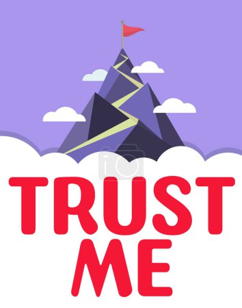 Téléchargez les photos : Texte montrant Trust Me, Business showcase Believe Ayez confiance en autrui Offrez de l'aide - en image libre de droit