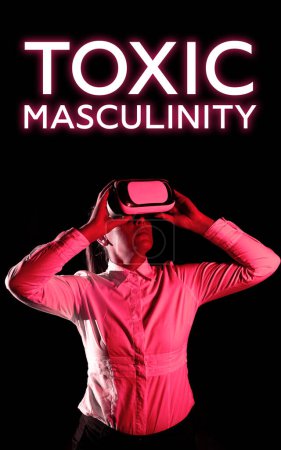 Photo for Conceptual caption Toxic Masculinity, Business approach describes narrow repressive type of ideas about the male gender role - Royalty Free Image
