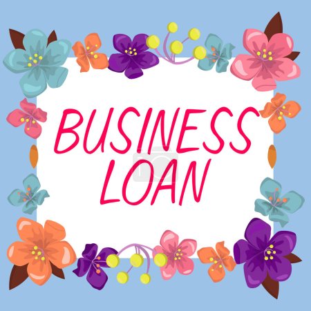 Foto de Hand writing sign Business Loan, Conceptual photo Credit Mortgage Financial Assistance Cash Advances Debt - Imagen libre de derechos