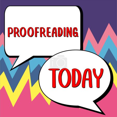 Photo for Handwriting text Proofreading, Internet Concept act of reading and marking spelling, grammar and syntax mistakes - Royalty Free Image