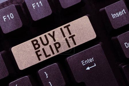 Téléchargez les photos : Légende du texte présentant Buy It Flip It, Word for Buy quelque chose les réparer puis les vendre pour plus de profit - en image libre de droit