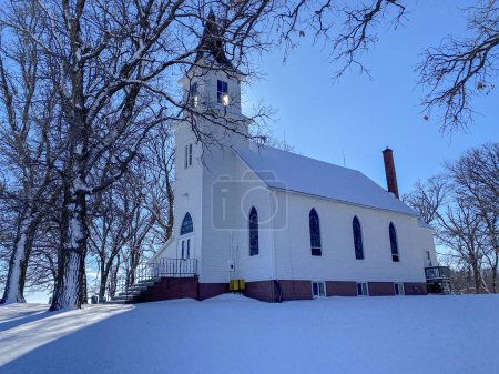 Photo for A country church that could be in a winter painting scene - Royalty Free Image