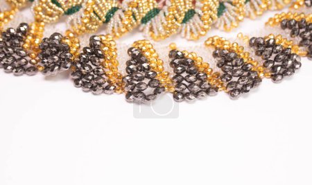 Foto de Beads, Jewelry, beads necklaces on white background - Imagen libre de derechos