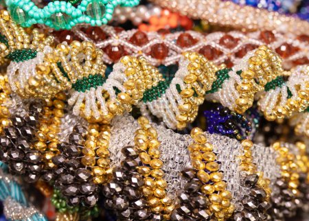 Foto de Beads, Jewelry, beads necklaces, close-up view - Imagen libre de derechos