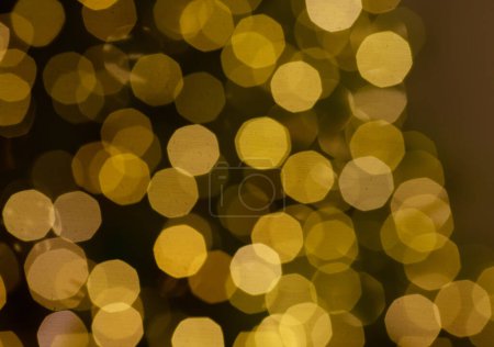 Photo for Festive holiday bokeh background from Christmas tree lights on dark background. - Royalty Free Image