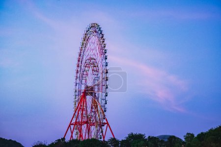 Ferris Wheel amusement park, Nha Trang. Vietnam. Fairy land. Biggest sky wheel in Vietnam. Vinpearl island. Tourist attraction,