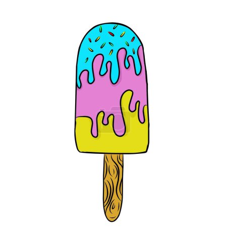Photo for Summer ice cream illustration - Royalty Free Image