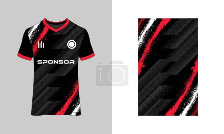 Pattern design, illustration, textile background for sports t-shirt, football jersey shirt mockup for football club. consistent front view