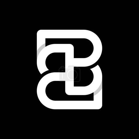 Téléchargez les illustrations : Design moderne abstrait lettre B logo. Icône minimale de base initiale B. Vecteur BB initial - en licence libre de droit