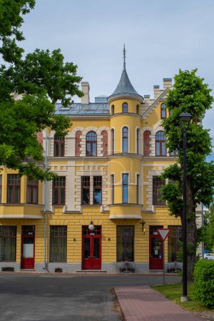 Photo for Beautiful historical building of Restaurant Ormisson in Viljandi city center. - Royalty Free Image