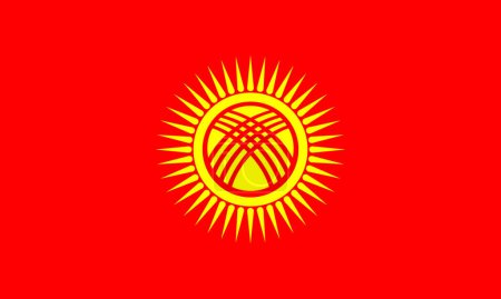 Illustration for New Flag og Kyrgyz Republic vector illustration - Royalty Free Image