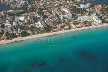 Photo for Stock photo of beautiful panoramic view of the coast from light aircraft tour. - Royalty Free Image