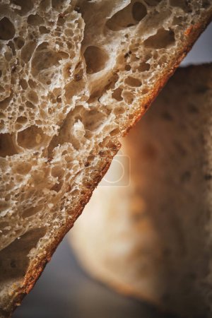 Photo for Organic sourdough bread with whole wheat flour - Royalty Free Image