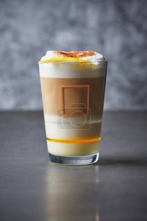 Photo for Barraquito a sweet coffee drink very popular in the Canary Islands. - Royalty Free Image