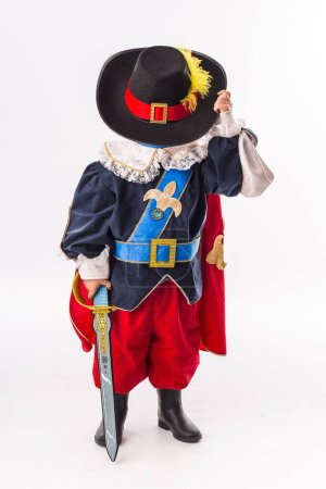 Photo for Fantastic disguise as a child musketeer for carnival - Royalty Free Image