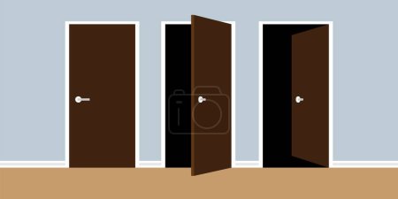 Illustration for Doors Vector Illustration Art Set - Royalty Free Image