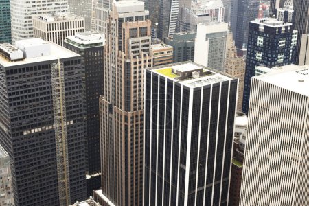 Téléchargez les photos : Skyline de Manhattan à partir de Top of the Rock. New York, États-Unis - en image libre de droit