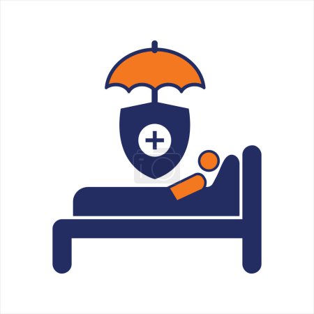 Ilustración de Diseño del icono del plan de seguro de salud - Imagen libre de derechos