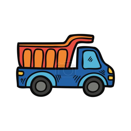 Illustration for Isolate truck illustration toy - Royalty Free Image