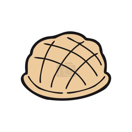 Téléchargez les illustrations : Isoler le vecteur pain melon boulangerie - en licence libre de droit