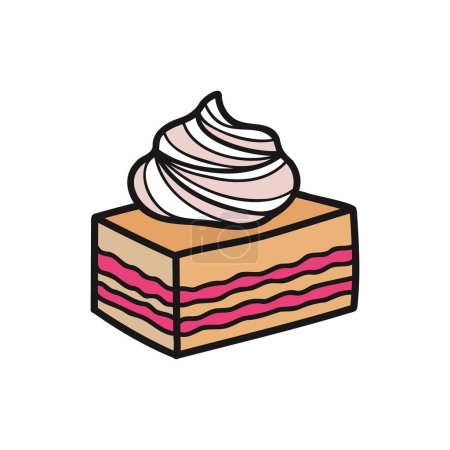 Ilustración de Aislar el vector de pastel de fresa panadería - Imagen libre de derechos
